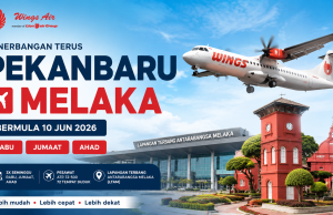 Penerbangan Melaka–Pekanbaru Disambung Semula Bermula 10 Jun